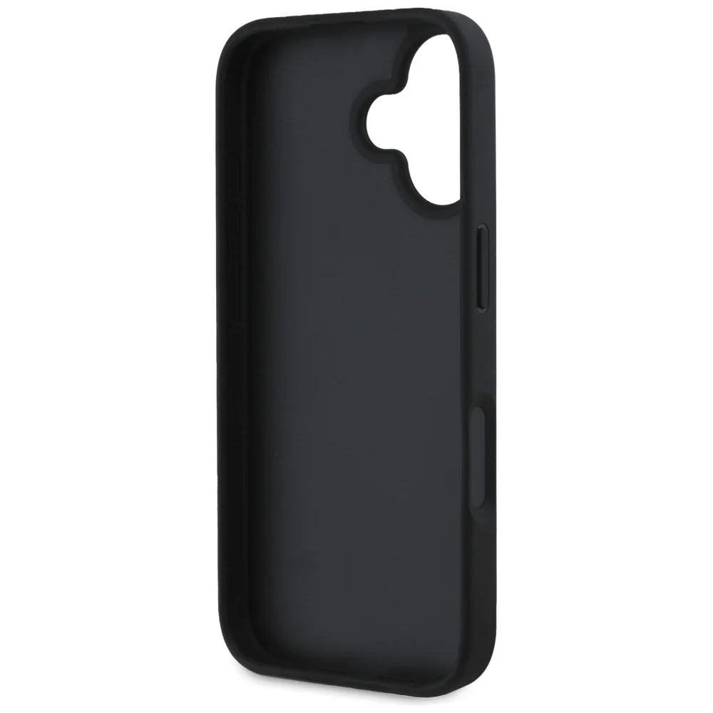 Case for Apple iPhone 16, Guess, Grained Big 4G Logo Small Classic Logo, Black - Image 6