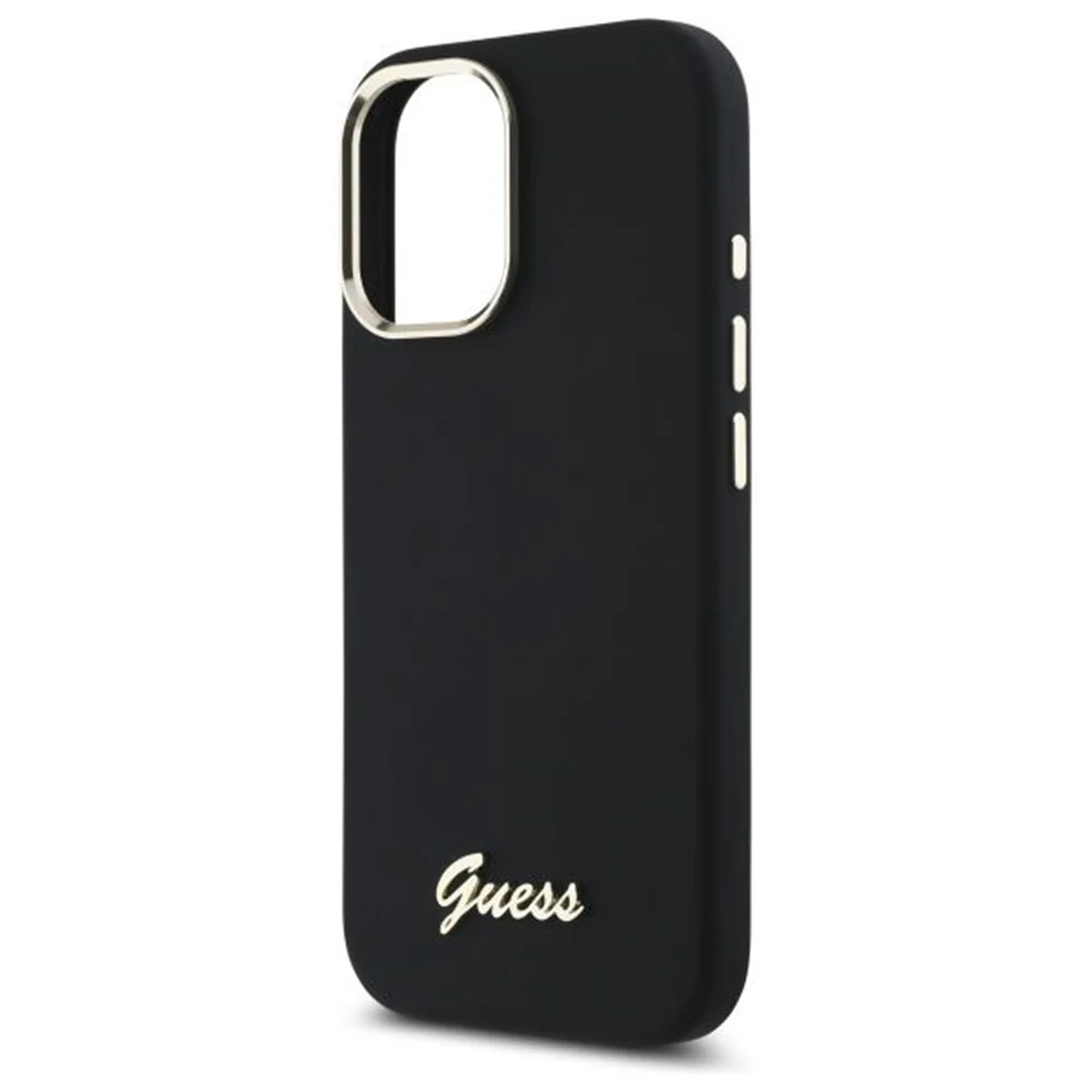 Case for Apple iPhone 16 Plus, Guess, Script Metal Logo & Frame, Black - Image 5