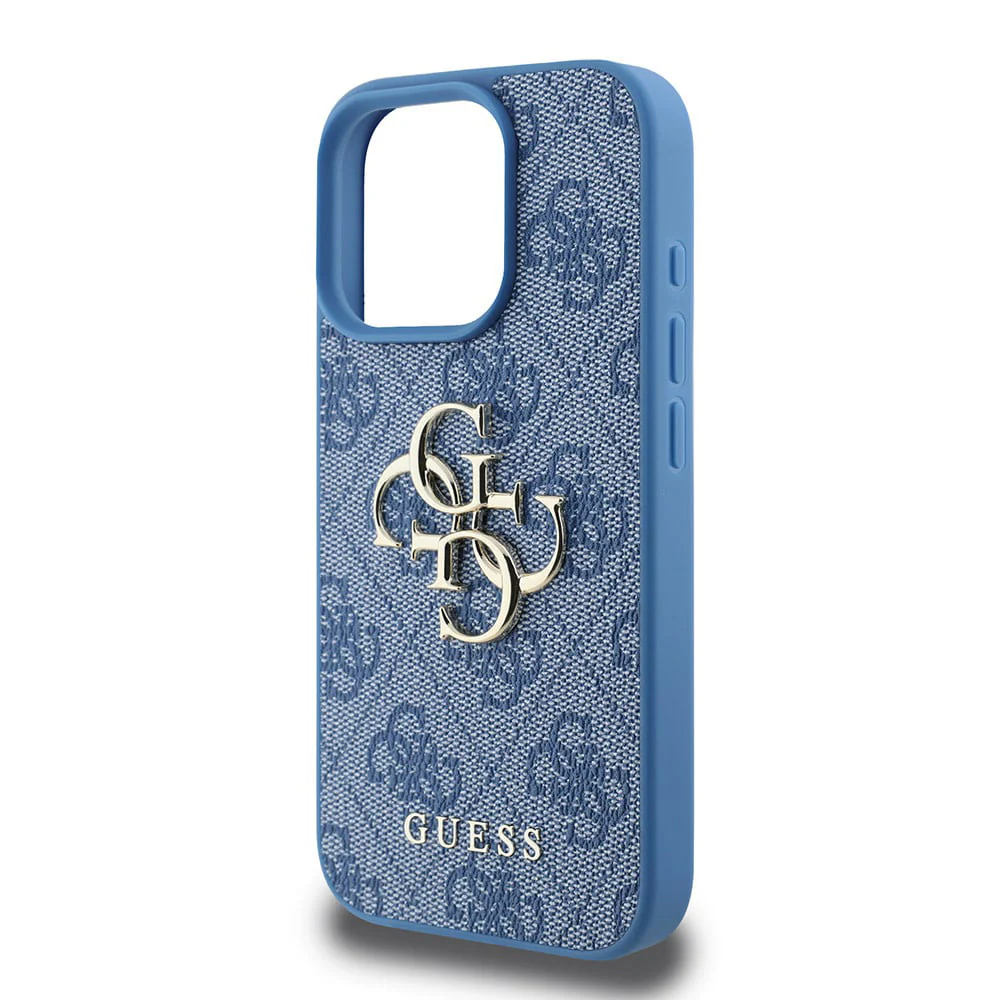 Case for Apple iPhone 16 Pro, Guess, 4G Big Logo, Blue - Image 5