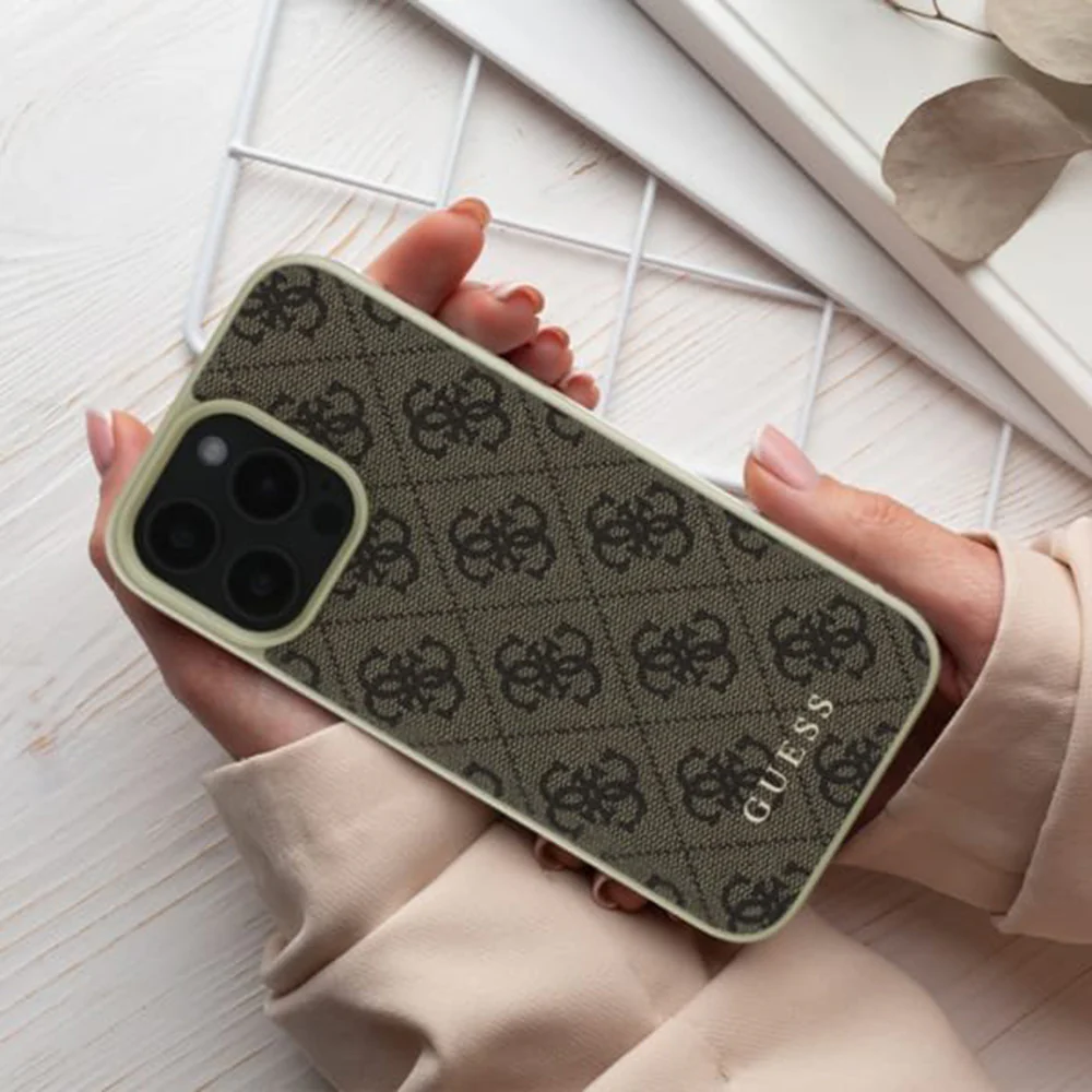 Case for Apple iPhone 16 Pro, Guess, 4G Charm, Brown - Image 6