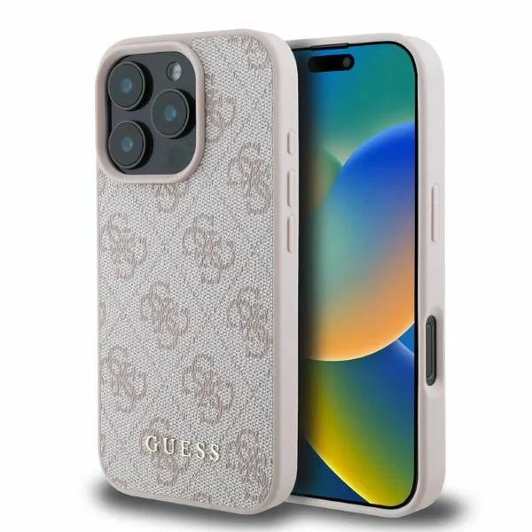Case for Apple iPhone 16 Pro, Guess, 4G Classic, Pink