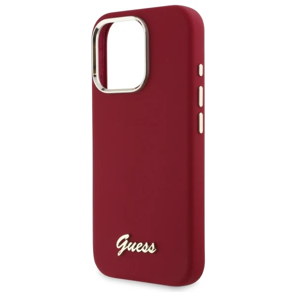 Case for Apple iPhone 16 Pro, Guess, Script Metal Logo, Pink - Image 5