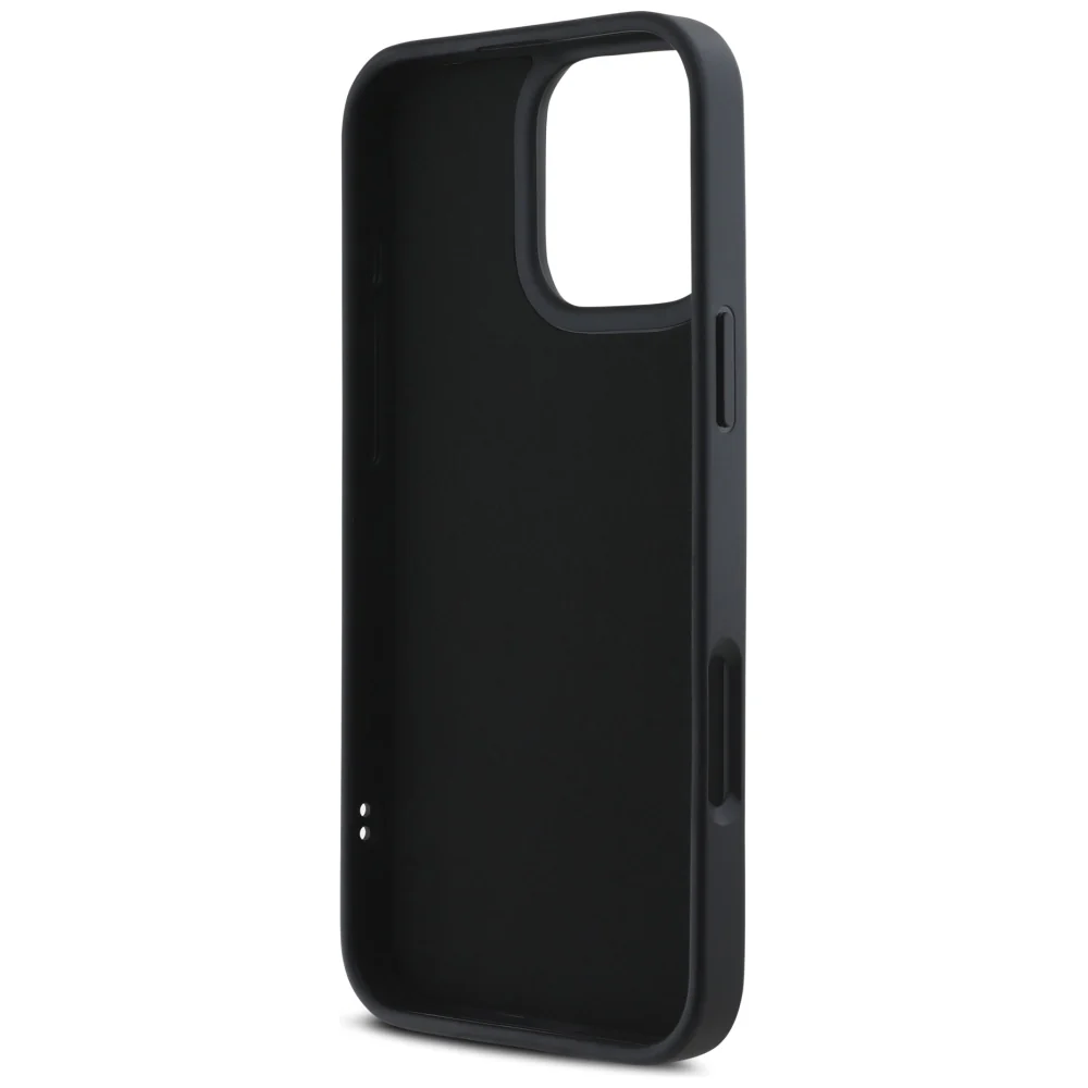 Case for Apple iPhone 16 Pro, Karl Lagerfeld, 3D Rubber Elongated Glitter Logo, Black - Image 6