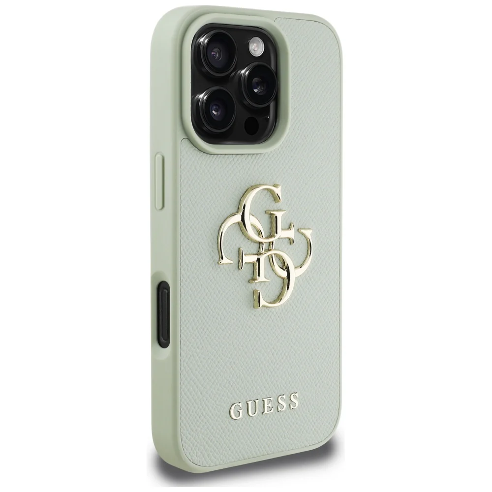 Case for Apple iPhone 16 Pro Max, Guess, Grained Big 4G Logo Small Classic Logo, Green - Image 4