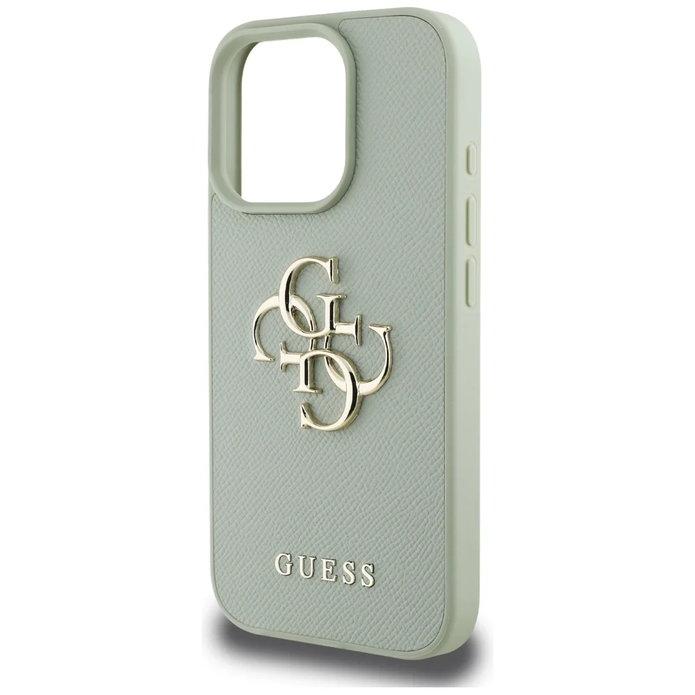 Case for Apple iPhone 16 Pro Max, Guess, Grained Big 4G Logo Small Classic Logo, Green - Image 6