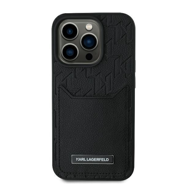 Case for Apple iPhone 16 Pro Max, Karl Lagerfeld, Cardslots Monogram, Black - Image 3