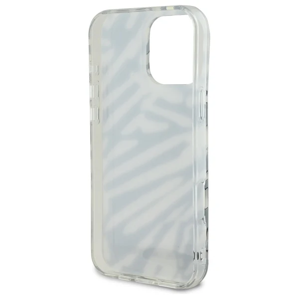 Case for Apple iPhone 16 Pro Max, Karl Lagerfeld, IML Luxury Zebra Pattern with Strap, Black - Image 4