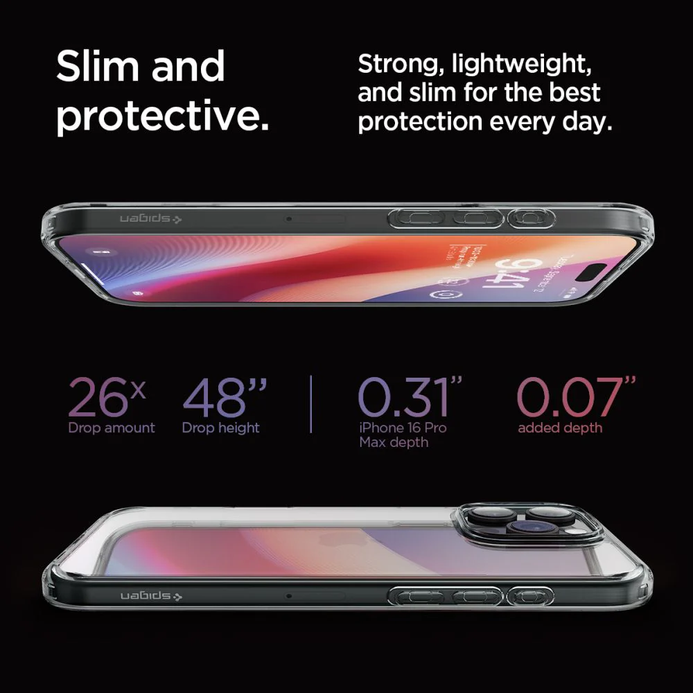 Case for Apple iPhone 16 Pro Max, Spigen, Ultra Hybrid, Smoky ACS07994 - Image 7