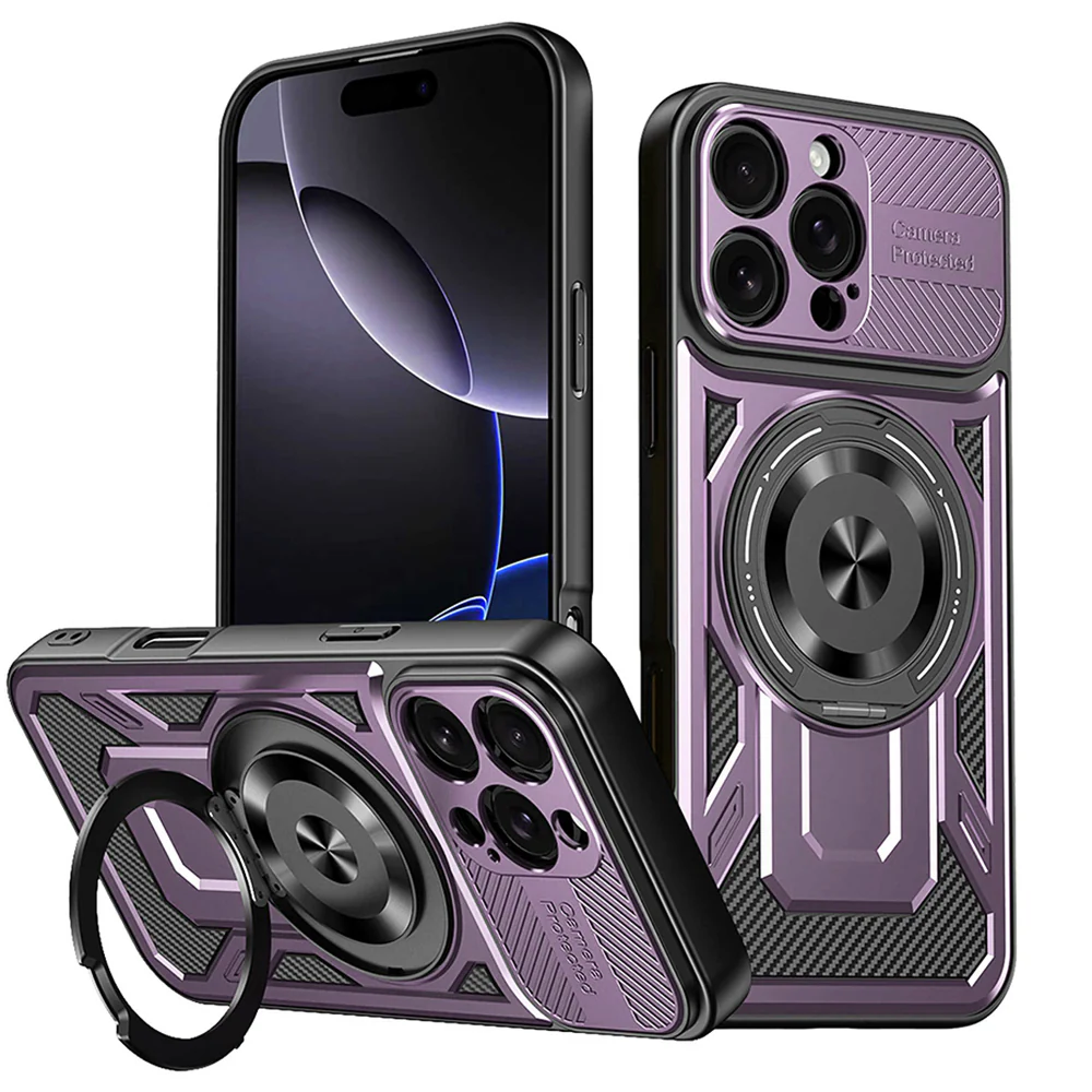 Case for Apple iPhone 16 Pro, Techsuit, RuggedCam, Purple