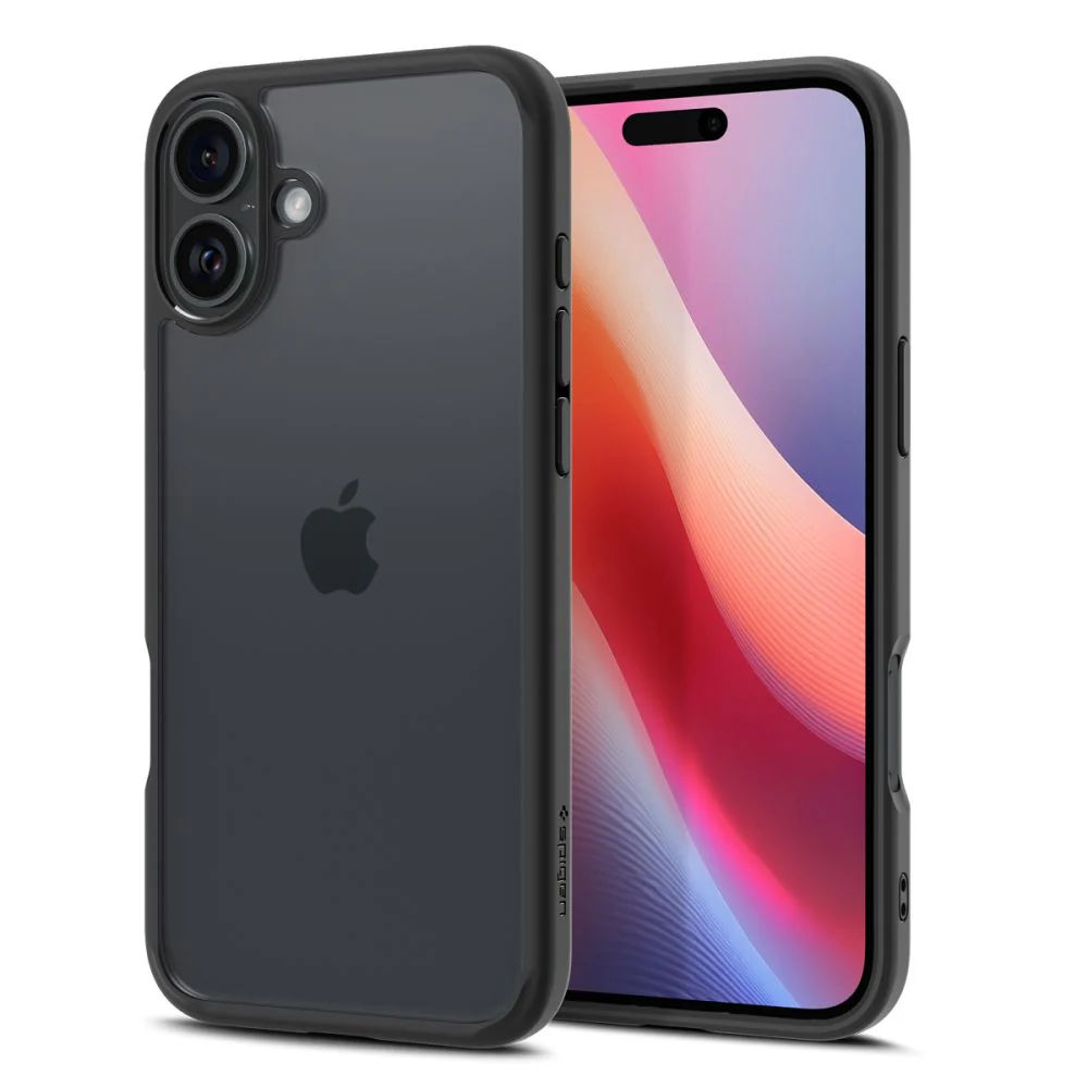 Case for Apple iPhone 16, Spigen, Ultra Hybrid, Matte Black ACS08201 - Image 4