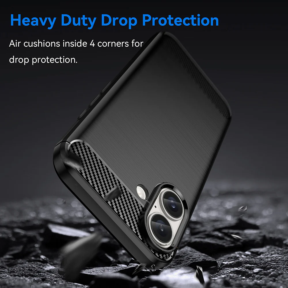 Case for Apple iPhone 16, Techsuit, Carbon, Black - Image 5