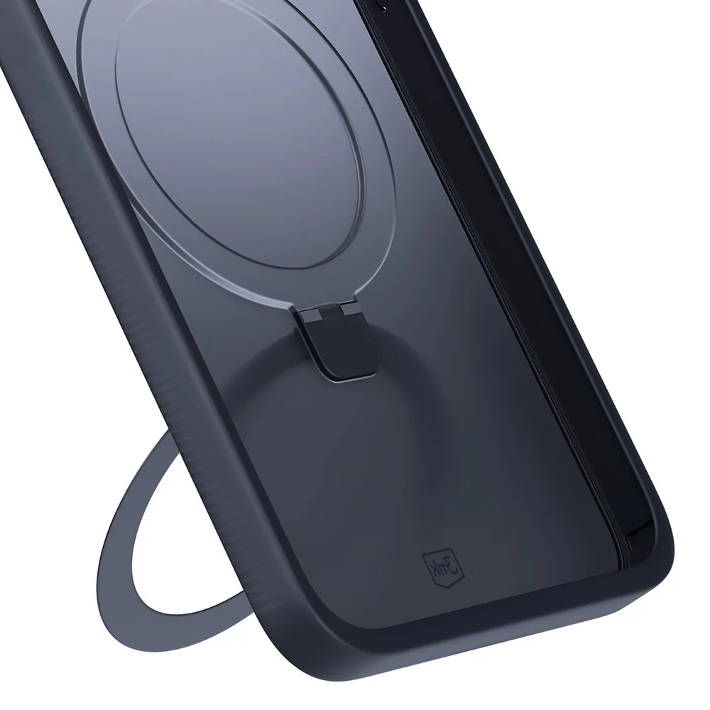 Case for Apple iPhone 17, 3MK, Smoke MagStand, Black - Image 3