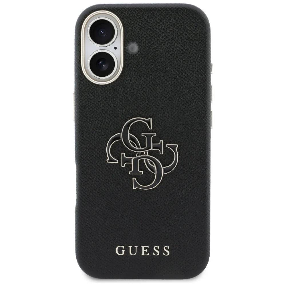 Case for Apple iPhone 17, Guess, Resin Logo, Black - Image 3