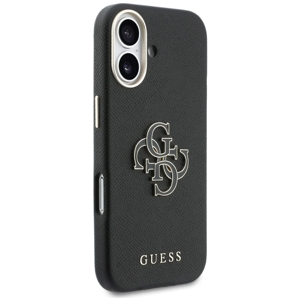 Case for Apple iPhone 17, Guess, Resin Logo, Black - Image 4