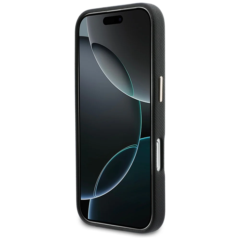 Case for Apple iPhone 17, Guess, Resin Logo, Black - Image 5