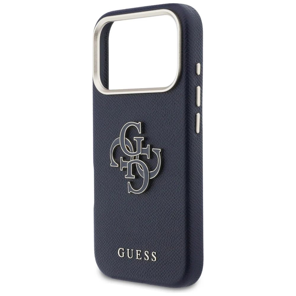 Case for Apple iPhone 17 Pro, Guess, Resin Logo, Blue - Image 2