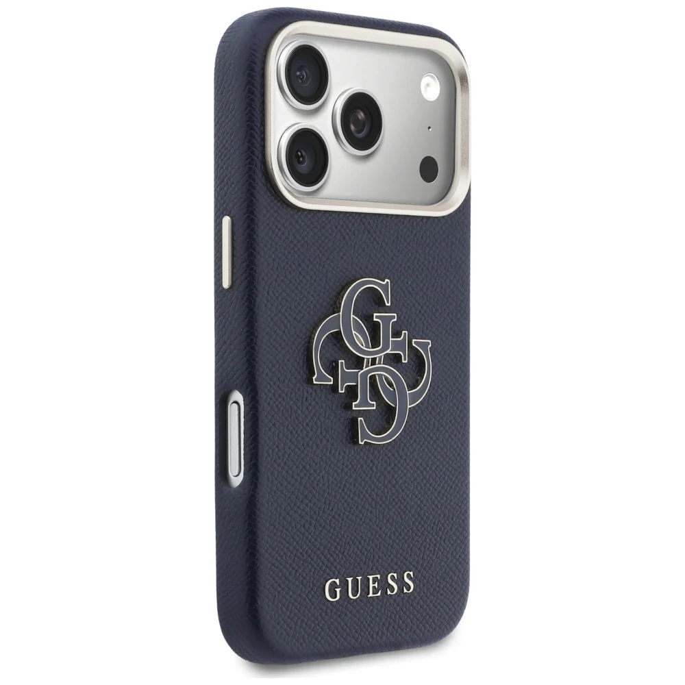 Case for Apple iPhone 17 Pro, Guess, Resin Logo, Blue - Image 4