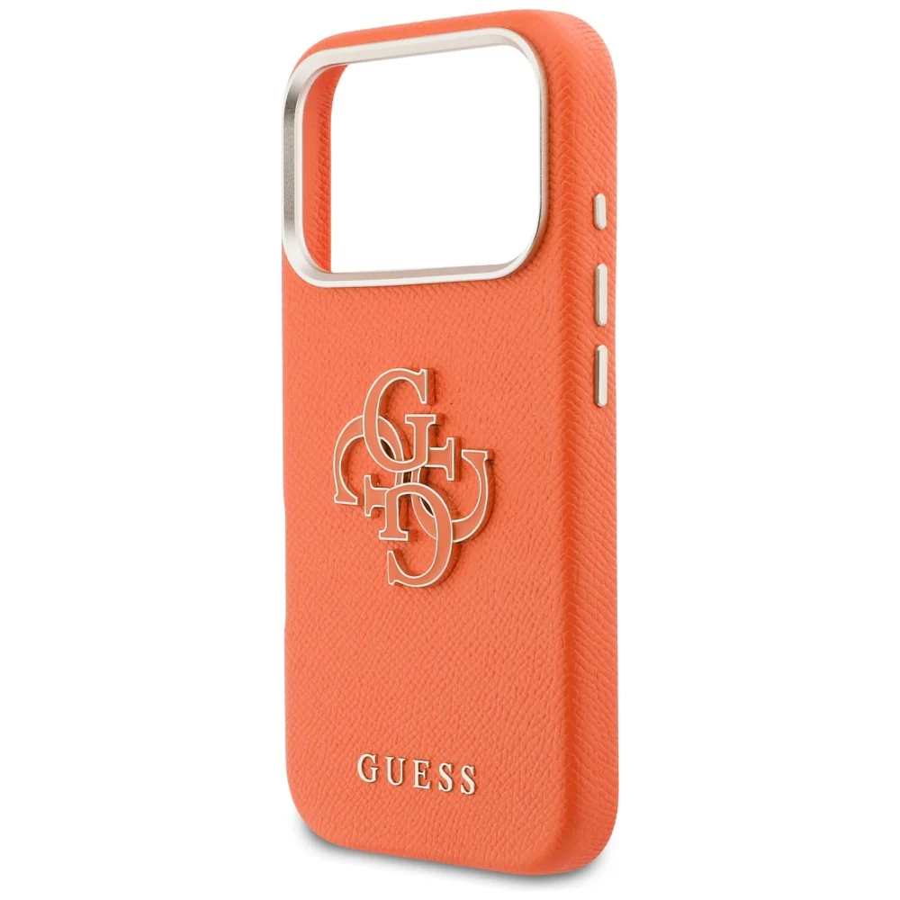 Case for Apple iPhone 17 Pro, Guess, Resin Logo, Orange - Image 2