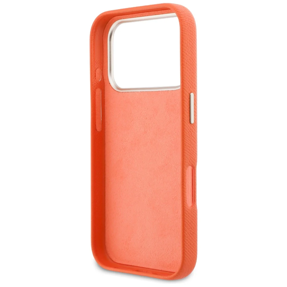 Case for Apple iPhone 17 Pro, Guess, Resin Logo, Orange - Image 5