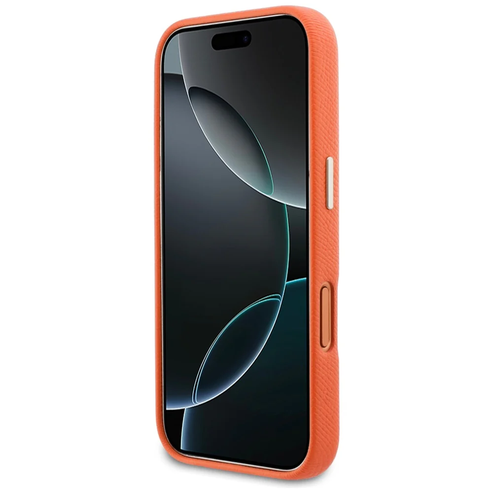 Case for Apple iPhone 17 Pro, Guess, Resin Logo, Orange - Image 6