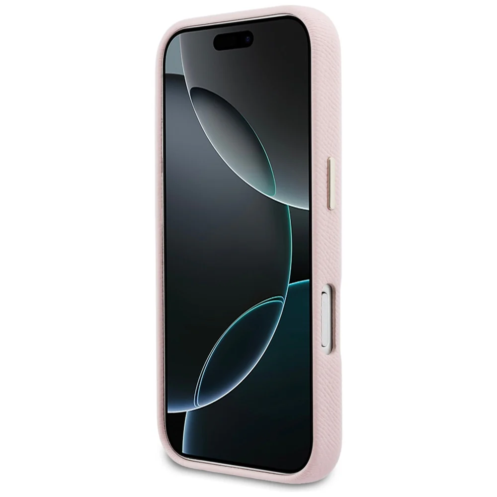 Case for Apple iPhone 17 Pro, Guess, Resin Logo, Pink - Image 6