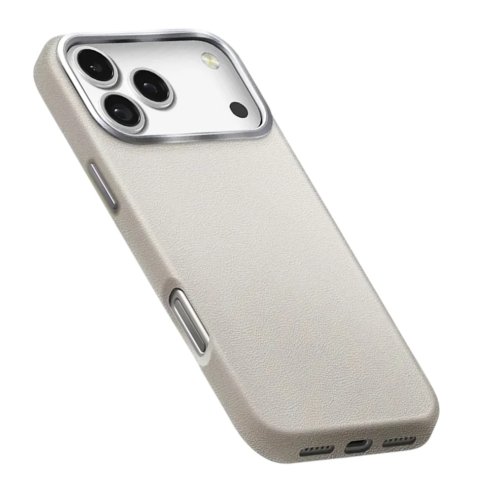 Case for Apple iPhone 17 Pro Max, UNIQ, Lyden Leatherette, Grey - Image 4
