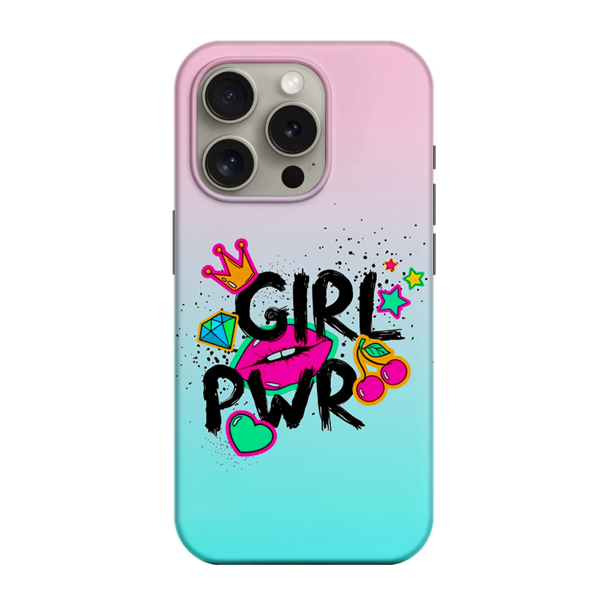 Case for Apple iPhone 17 Pro, Perfect Case, LOVE-Splash Girl Power, Multicolor