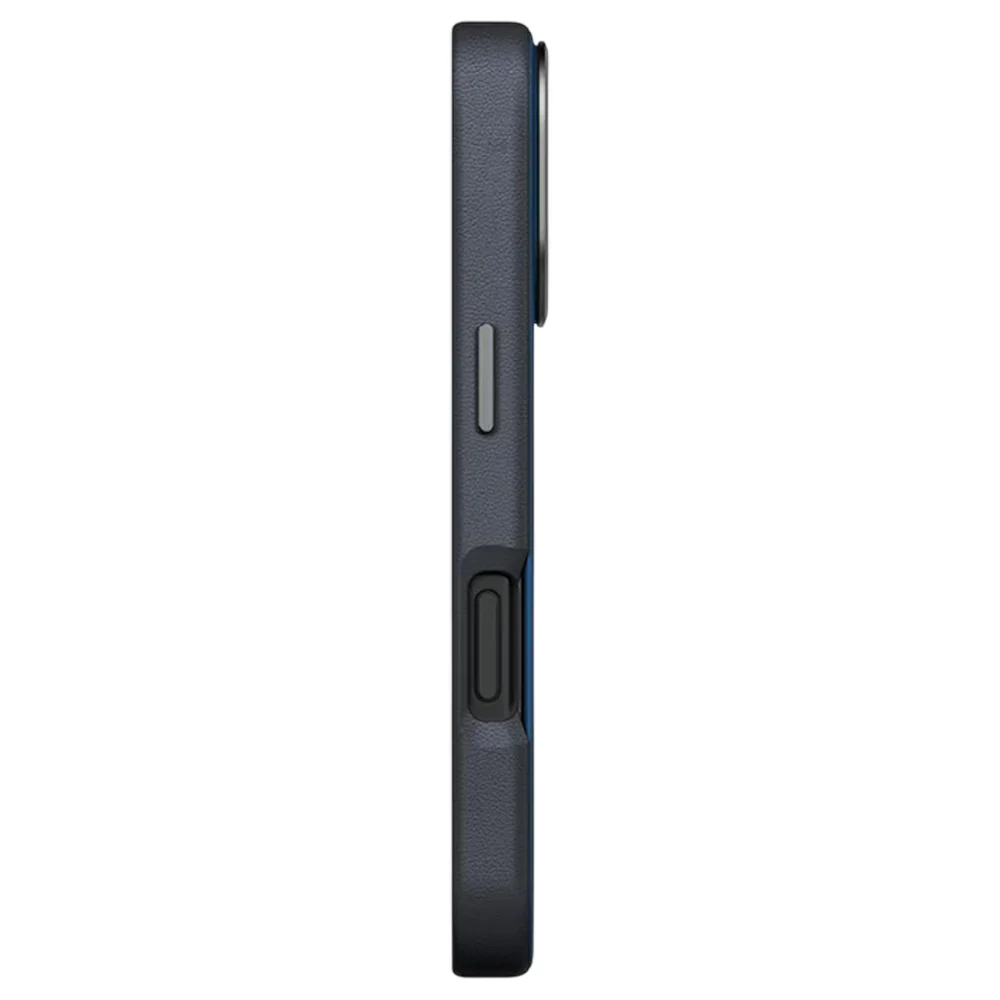 Case for Apple iPhone 17 Pro, UNIQ, Lyden Leatherette, Black Blue - Image 4