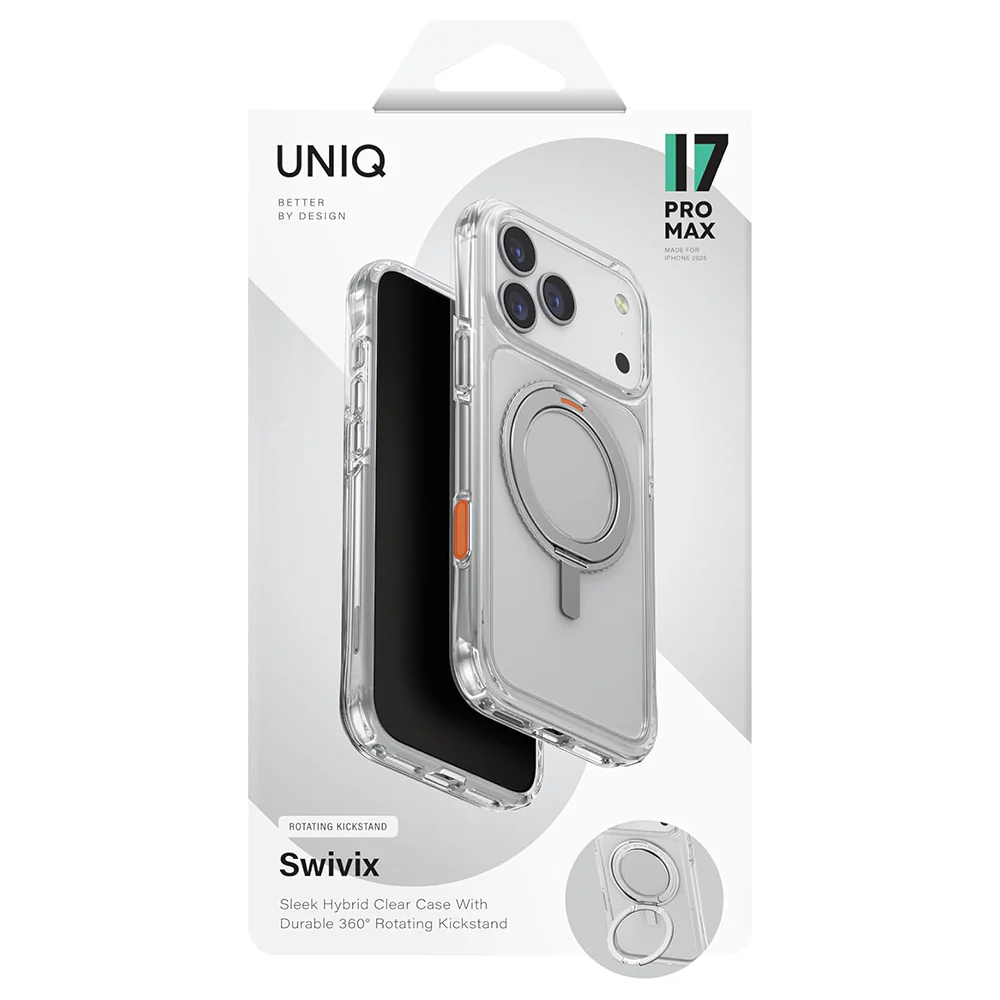 Case for Apple iPhone 17 Pro, UNIQ, Swivix, Silver - Image 6
