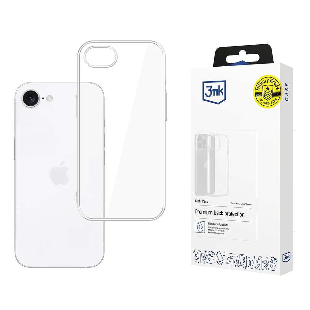 Case for Apple iPhone 17e / 16e, 3MK, Clear, Transparent