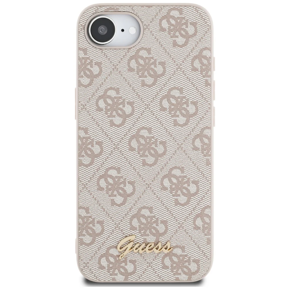 Case for Apple iPhone 17e / 16e, Guess, 4G Script Logo, Pink - Image 2