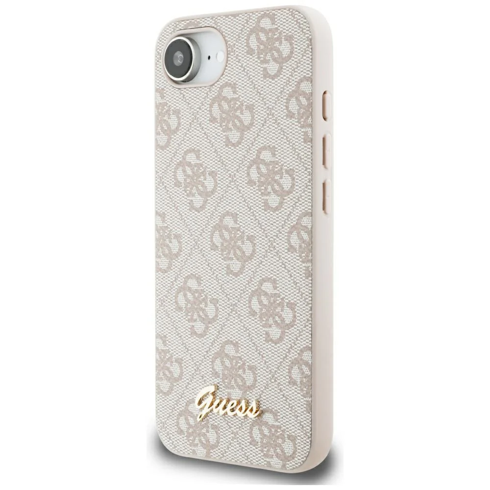 Case for Apple iPhone 17e / 16e, Guess, 4G Script Logo, Pink - Image 4