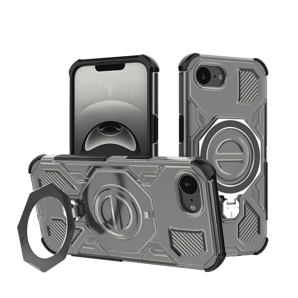 Case for Apple iPhone 17e / 16e, Techsuit, Carbon Shield Pro, Smoke