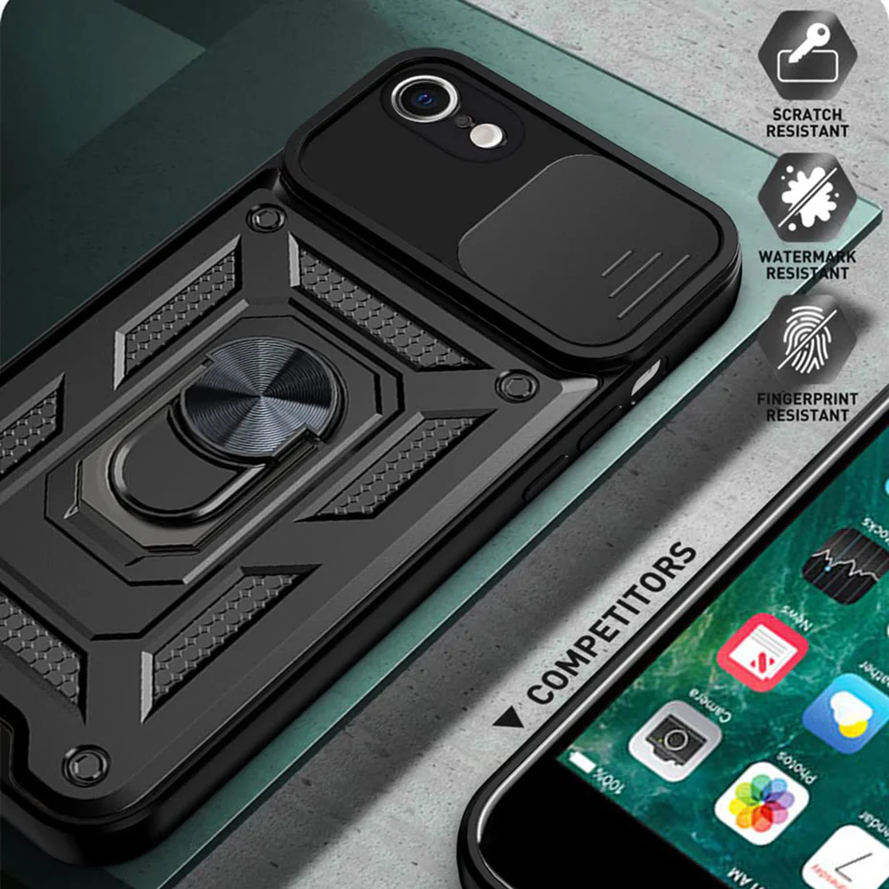Case for Apple iPhone 6 / 6s, Techsuit, CamShield, Black - Image 6