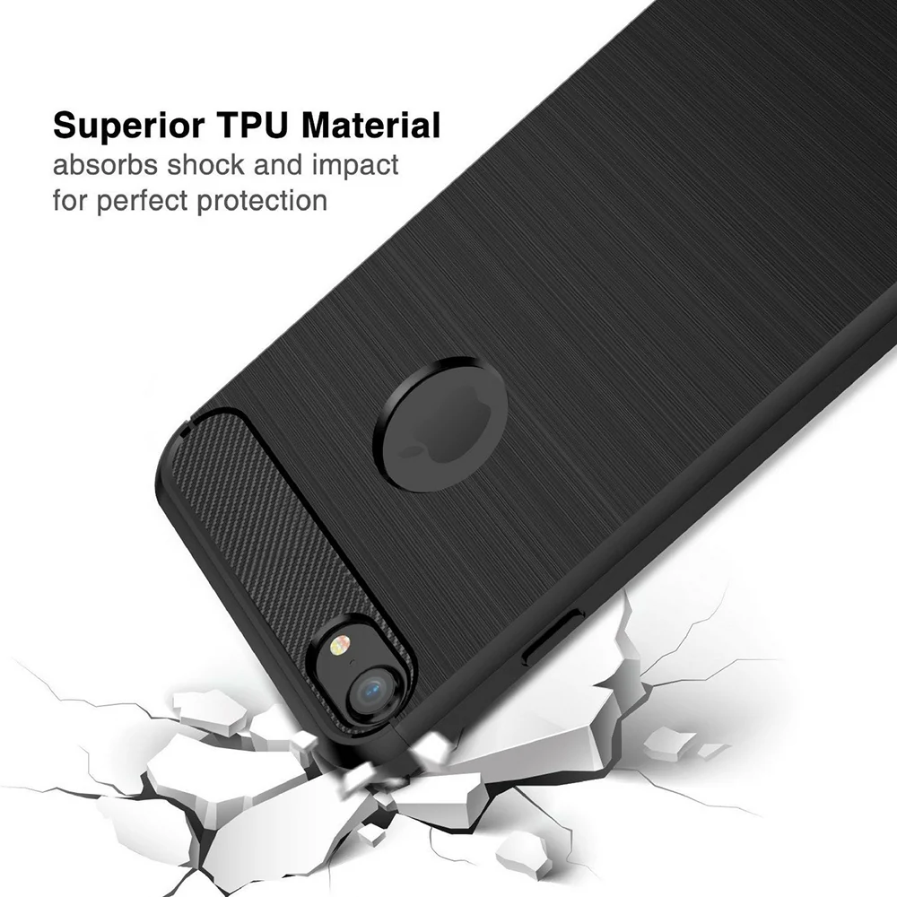 Case for Apple iPhone 8 / 7, Techsuit, Carbon, Black - Image 3