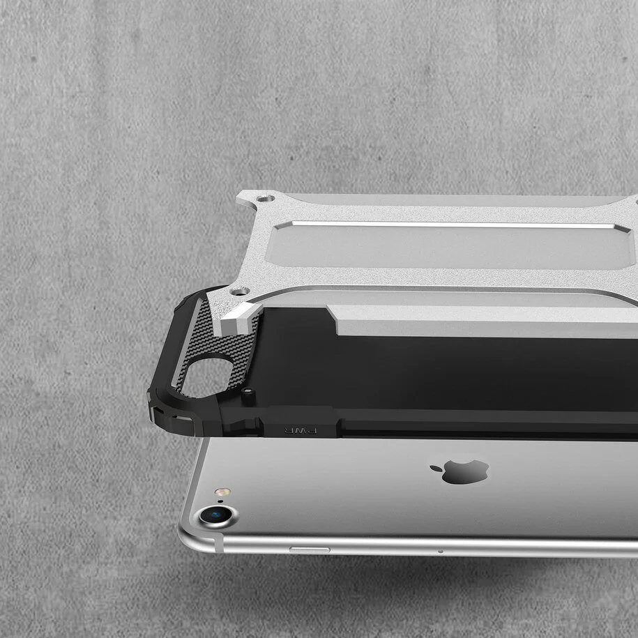 Case for Apple iPhone SE (2022) / SE (2020) / 8 / 7, Techsuit, Hybrid Armor, Black - Image 6