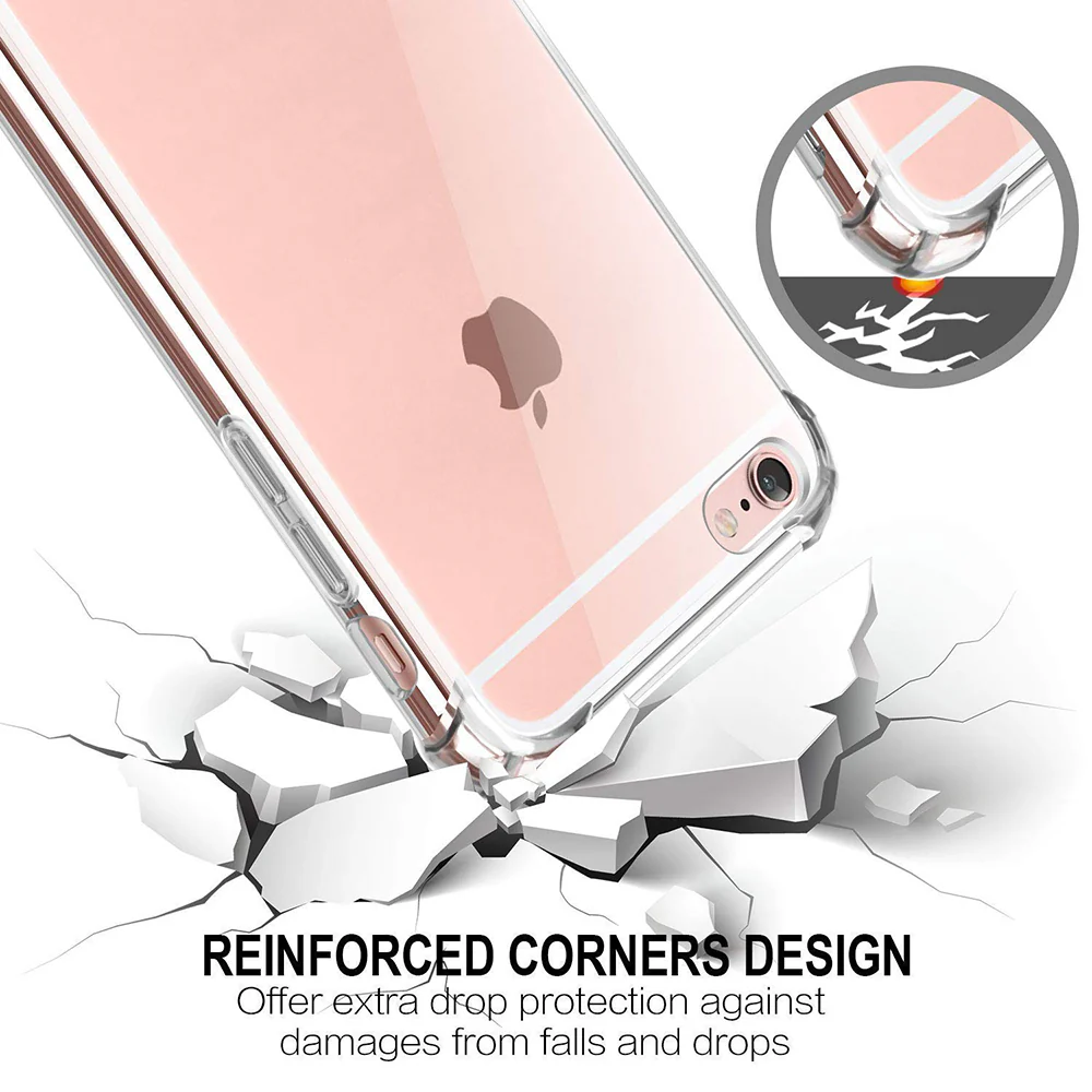 Case for Apple iPhone SE (2022) / SE (2020) / 8 / 7, Techsuit, Shockproof Clear, Transparent - Image 3