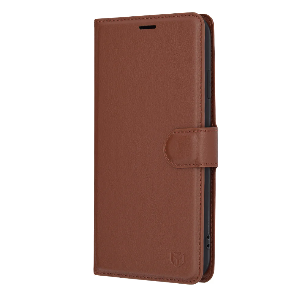 Case for Apple iPhone XS Max, Techsuit, Leather Folio, Brown - Image 4