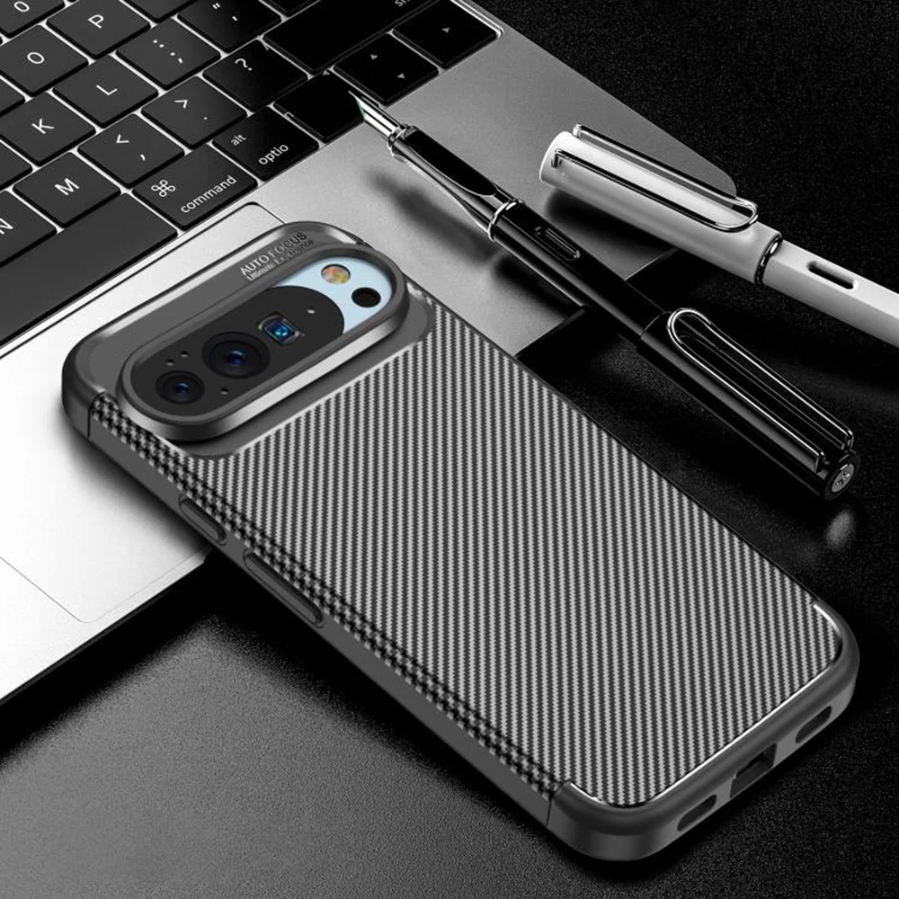 Case for Google Pixel 10 Pro XL, Techsuit, CarbonFiber, Black - Image 2