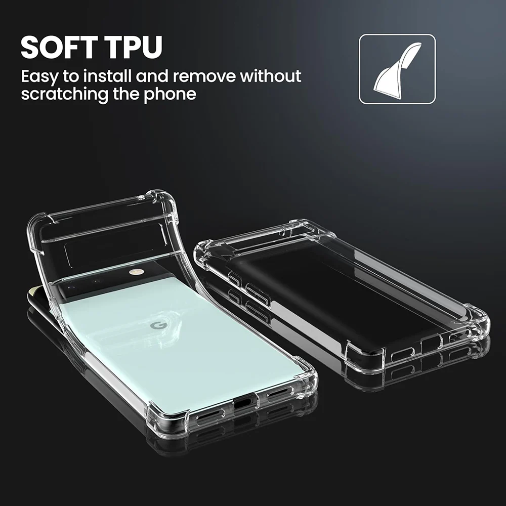 Case for Google Pixel 6 Pro, Techsuit, Shockproof Clear, Transparent - Image 6