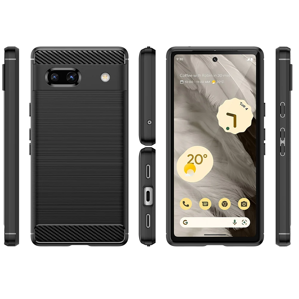 Case for Google Pixel 7a, Techsuit, Carbon, Black - Image 2