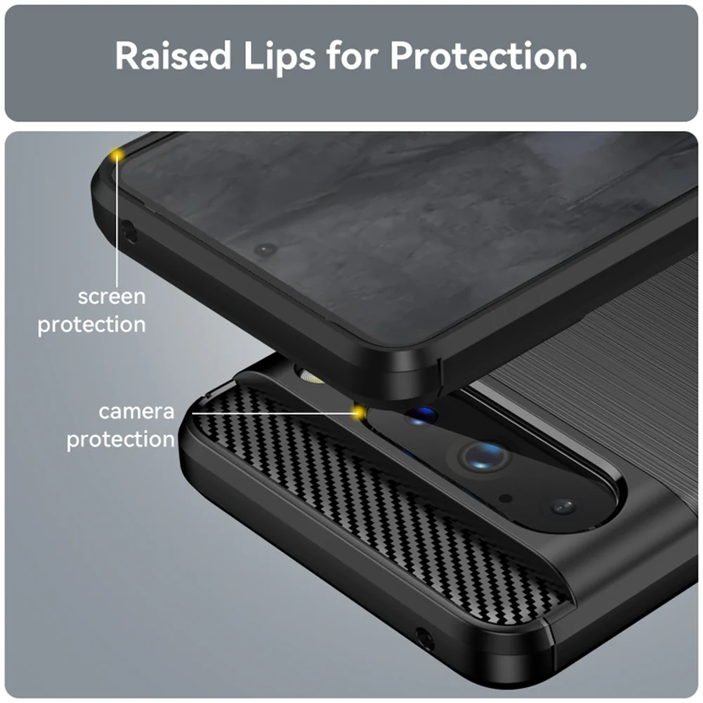 Case for Google Pixel 8 Pro, Techsuit, Carbon, Black - Image 5