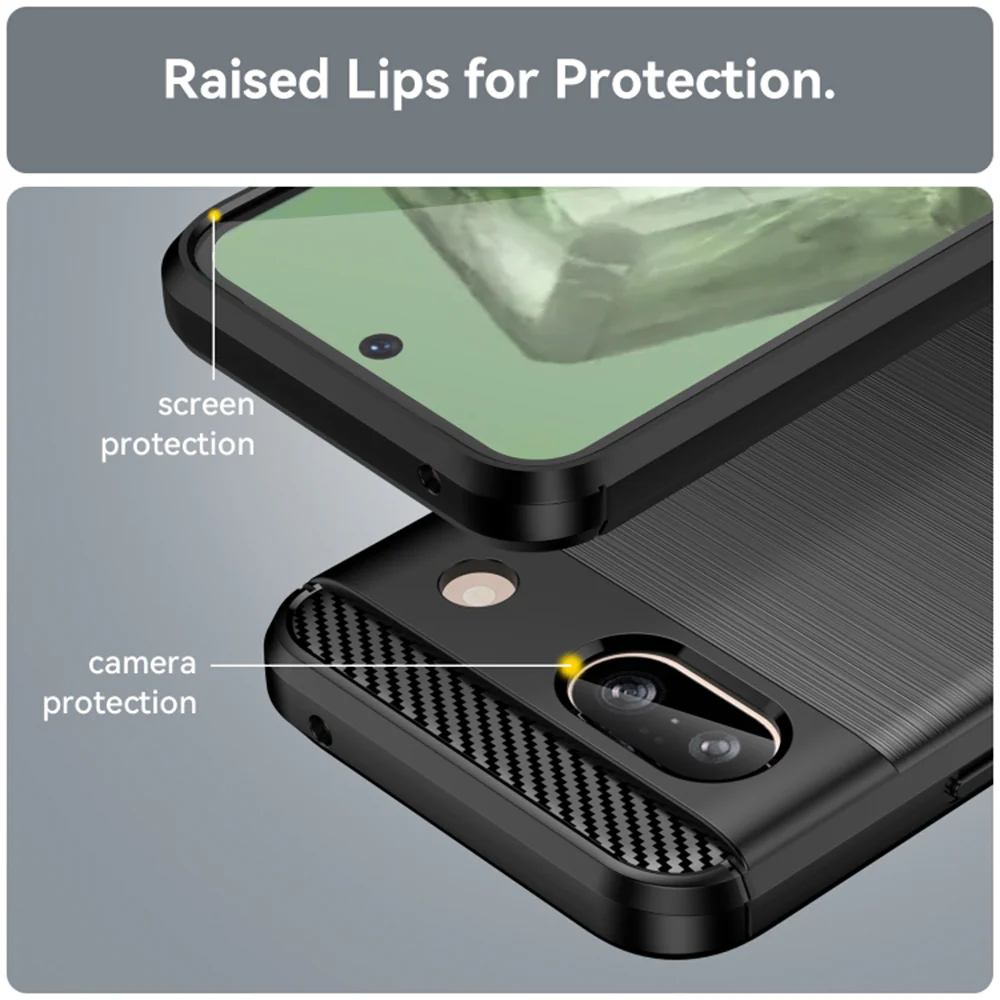 Case for Google Pixel 8a, Techsuit, Carbon, Black - Image 3