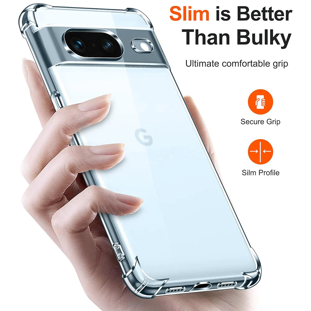 Case for Google Pixel 8a, Techsuit, Shockproof Clear, Transparent - Image 2