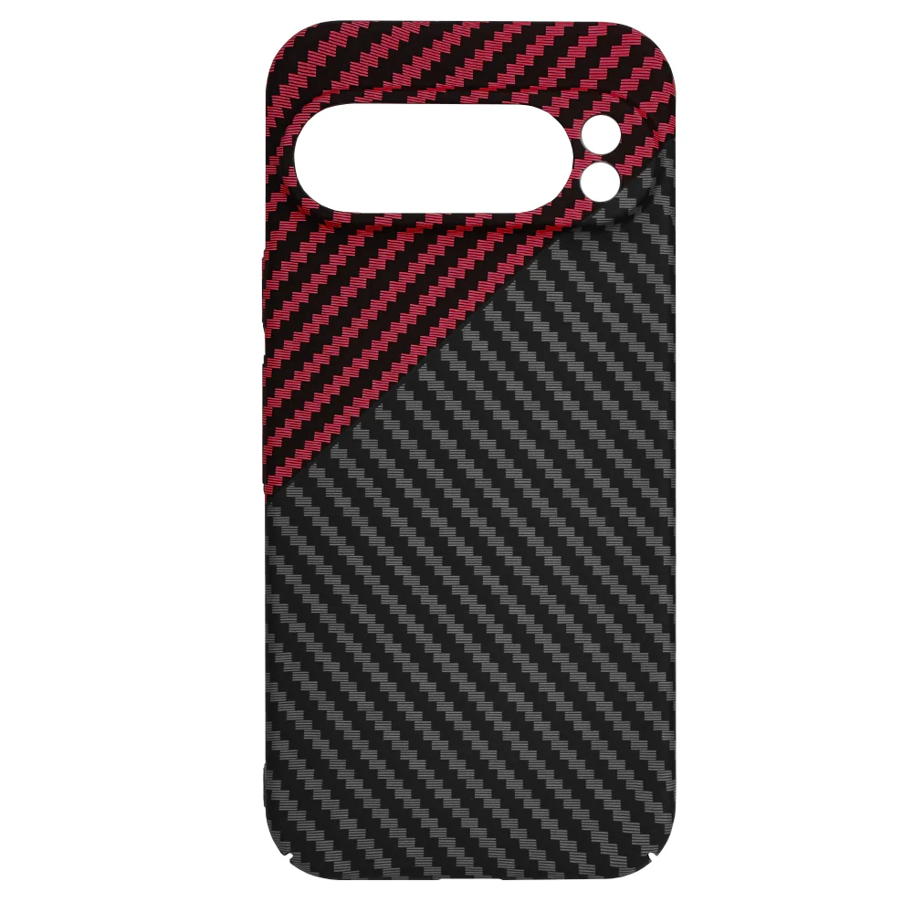Case for Google Pixel 9 Pro, Techsuit, Carbonite FiberShell, Black Red - Image 4