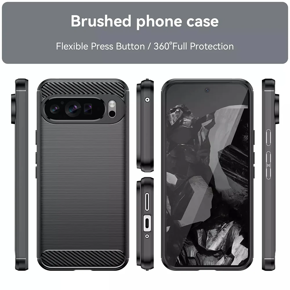 Case for Google Pixel 9 Pro XL, Techsuit, Carbon, Blue - Image 2