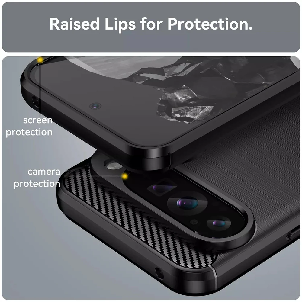 Case for Google Pixel 9 Pro XL, Techsuit, Carbon, Blue - Image 5