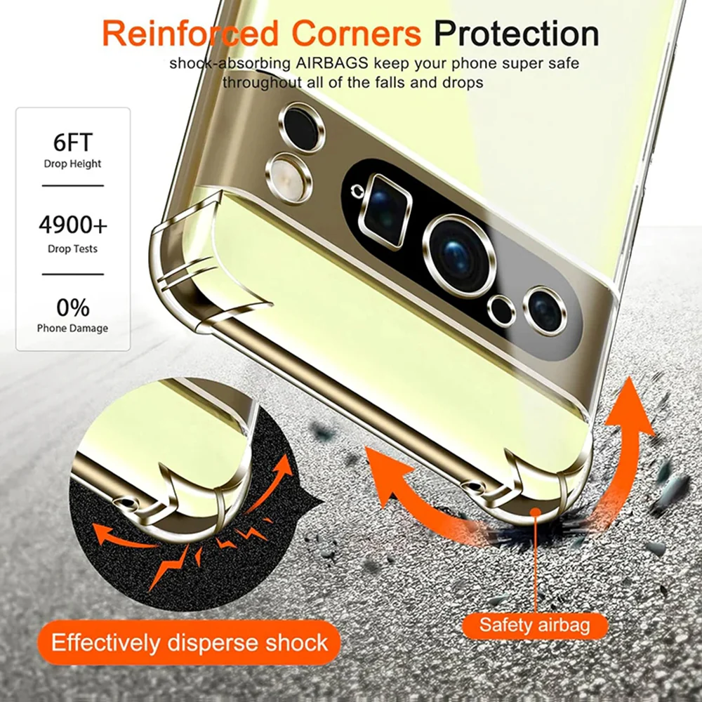 Case for Google Pixel 9 Pro XL, Techsuit, Shockproof Clear, Transparent - Image 5