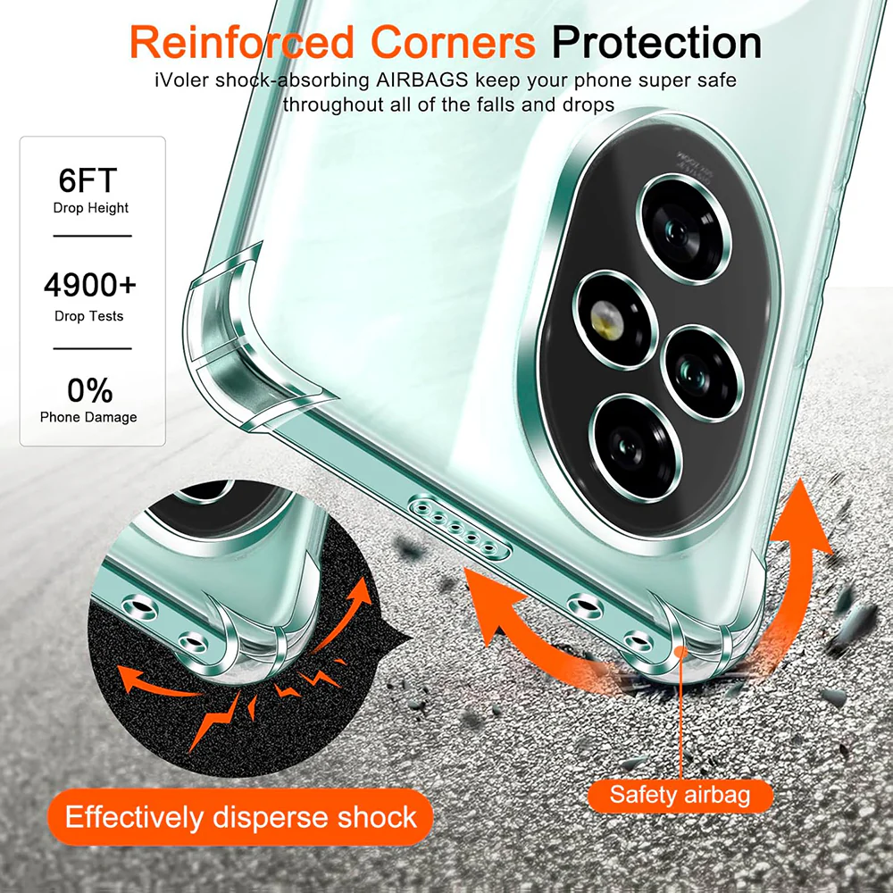 Case for Honor 200 Pro, Techsuit, Shockproof Clear, Transparent - Image 4