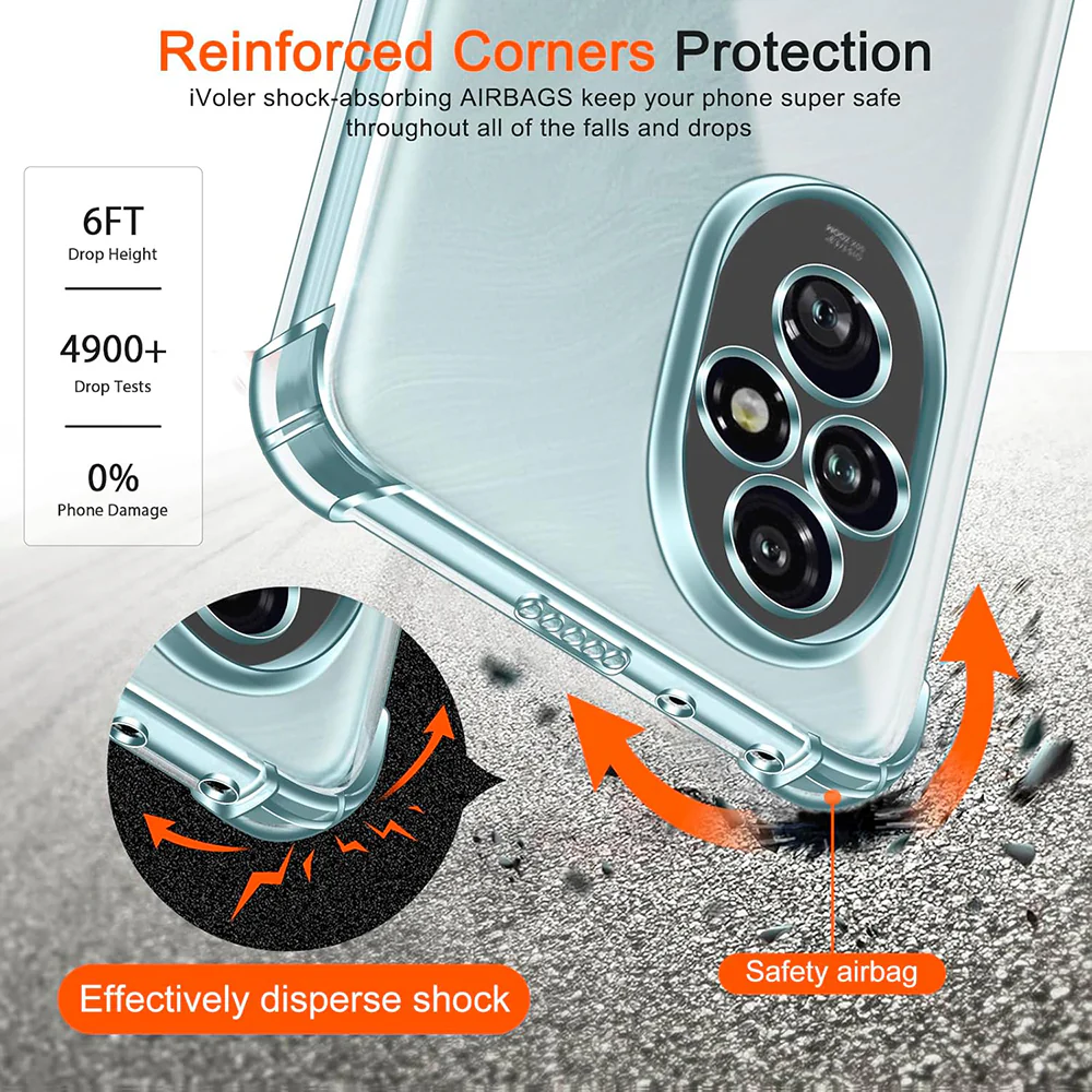 Case for Honor 200, Techsuit, Shockproof Clear, Transparent - Image 5